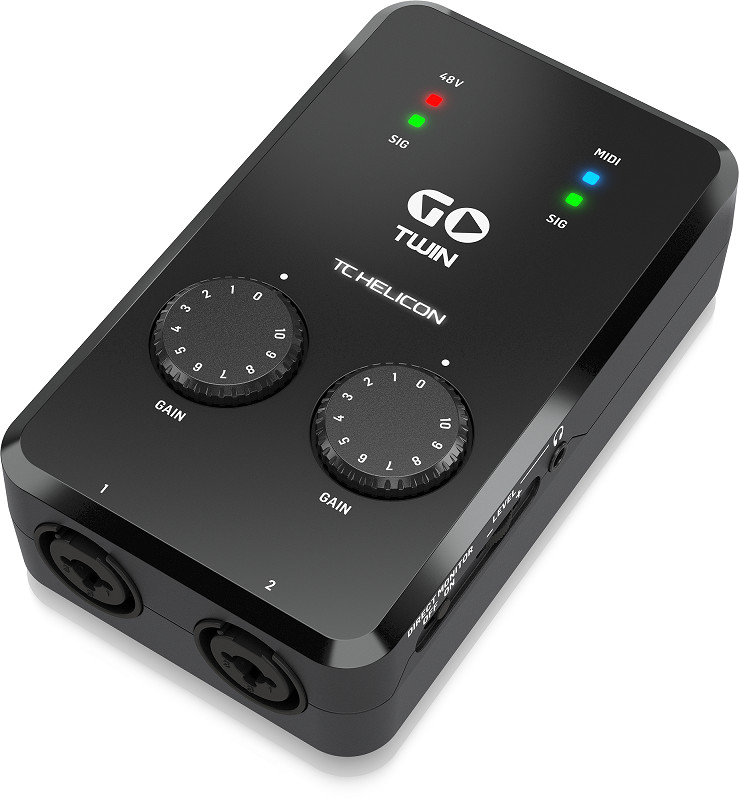 TC-Helicon GO TWIN 2-Channel Audio/MIDI Interface for Mobile Devices-Hàng Chính Hãng