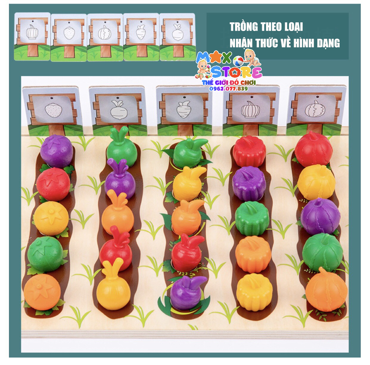 Đồ Chơi Trang Trại Trồng Rau Củ Quả Vui Vẻ - Mẫu Mới