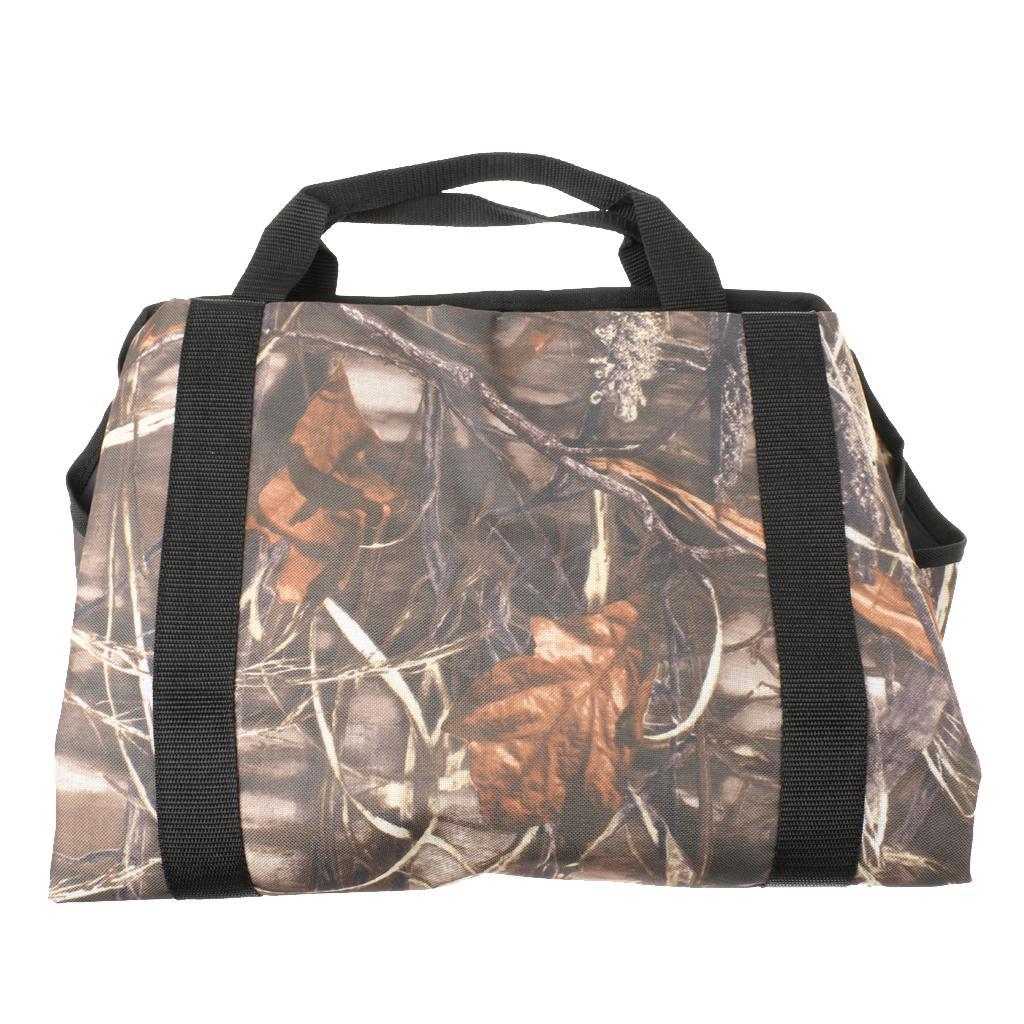 Camo Firewood Log Tote Wood Carrier Bag Holder Heavy Duty Fireplace Caddy