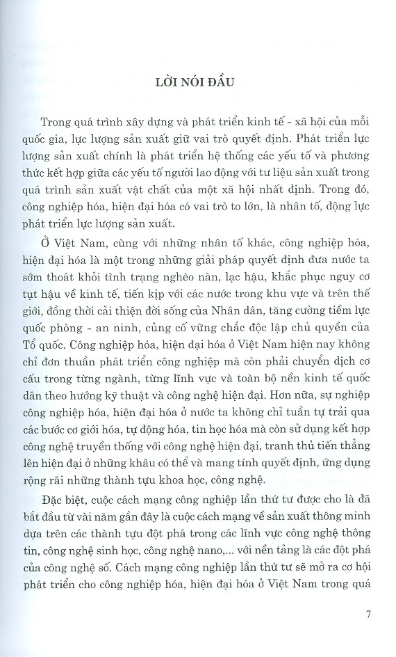 Công Nghiệp Hóa, Hiện Đại Hóa Với Quá Trình Phát Triển Lực Lượng Sản Xuất Trong Cách Mạng Công Nghiệp 4.0 Ở Việt Nam Hiện Nay (Sách Chuyên Khảo)