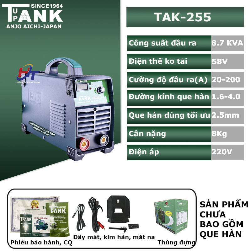 Máy hàn điện tử que TANK TAK-255