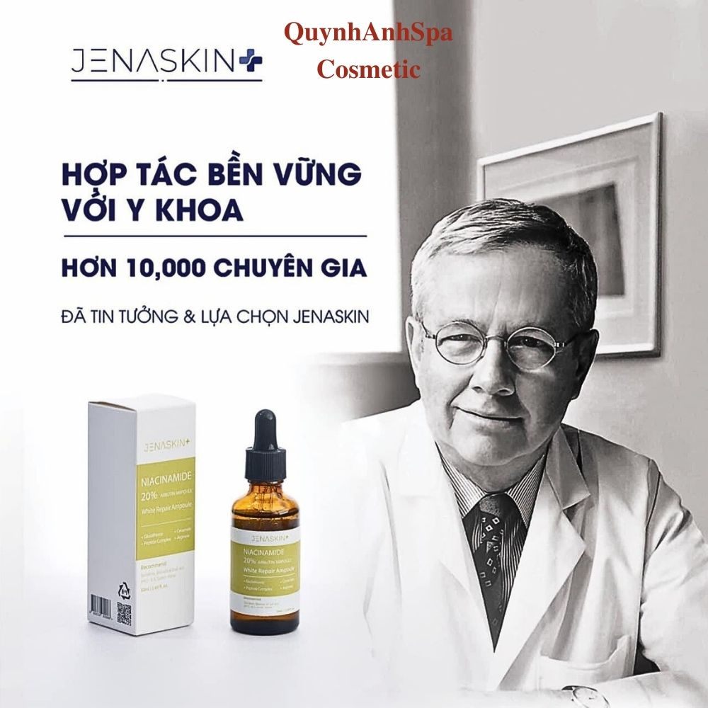 Tinh chất dưỡng Trắng Jenaskin Niacinamide 20%, Serum dưỡng sáng da, trắng da, giảm thâm nám 50ml