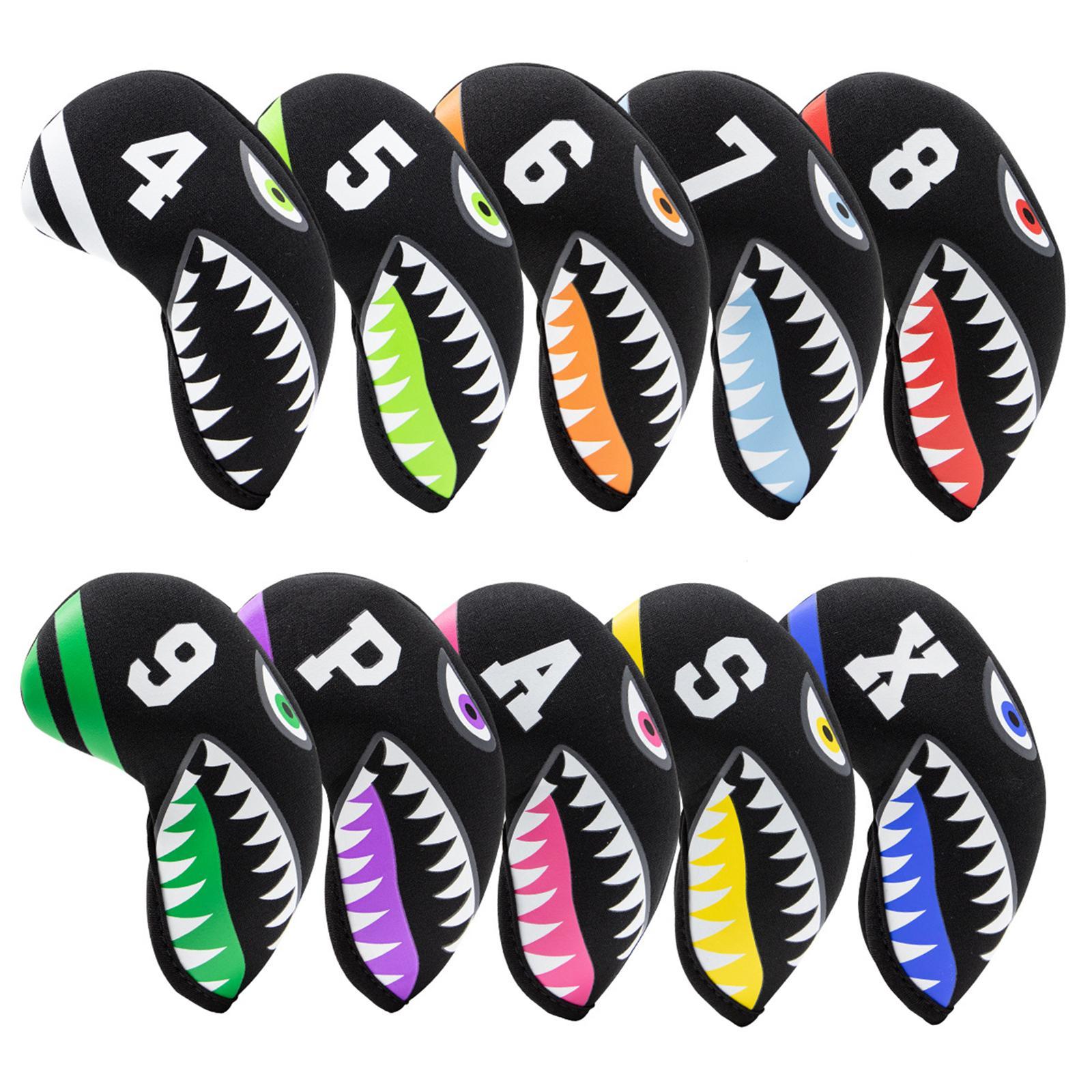 10 Pieces PU Leather Golf  Cover Club Headcover  Wedges
