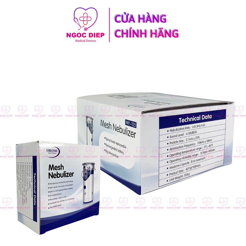 Máy xông mũi họng khí dung siêu âm cầm tay cao cấp OROMI MY-125 - Bảo hành chính hãng 2 năm