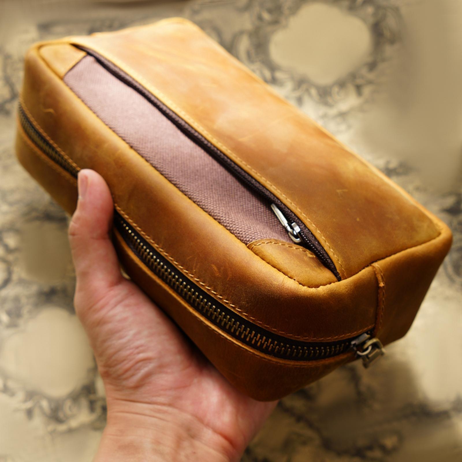 Portable Pencil Case Pencil Holder Pencil Pouch Pencil Brown