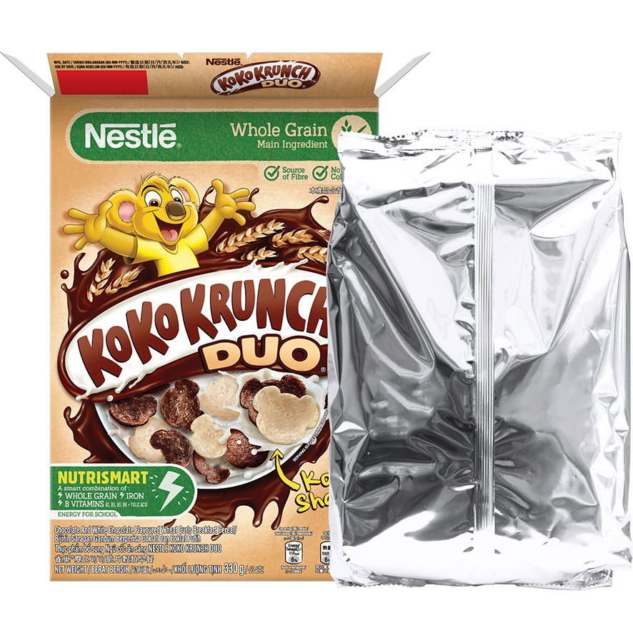 Combo 2 ngũ cốc ăn sáng Koko Krunch Duo (Hộp 330g) [Tặng hộp đựng đa năng]