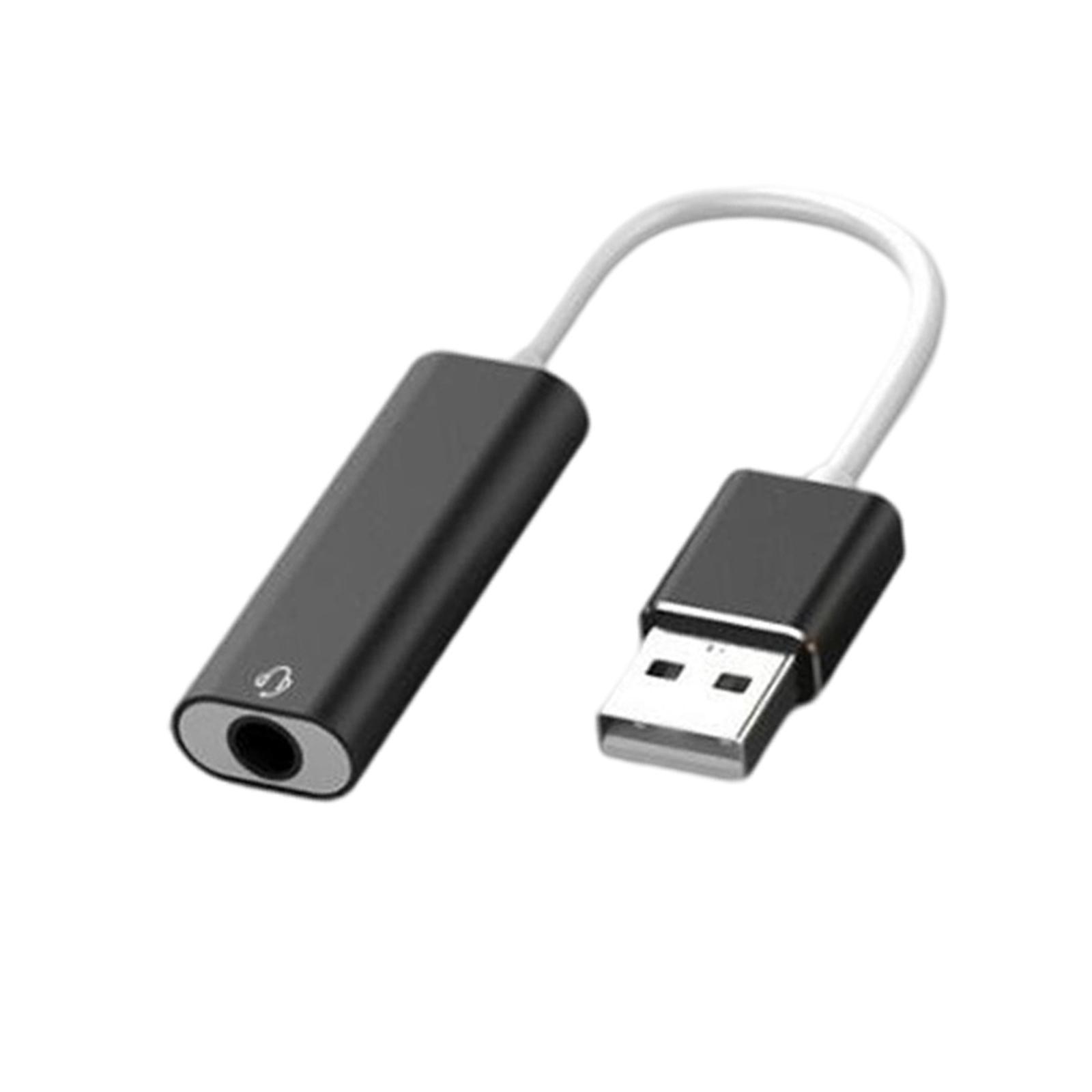 USB Sound Card 3.5mm Interface for Microphone Headphone Computer