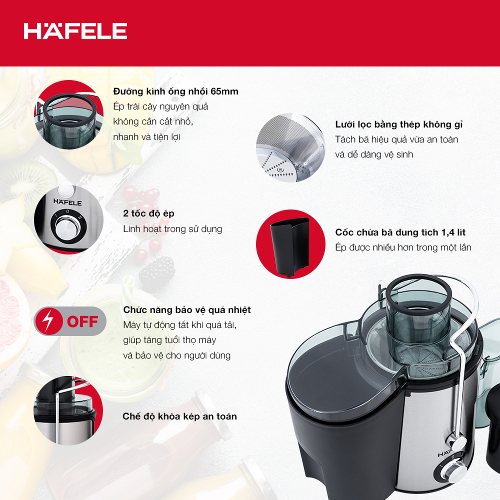 Máy Ép Trái Cây Hafele GS-353 - Hàng Chính Hãng