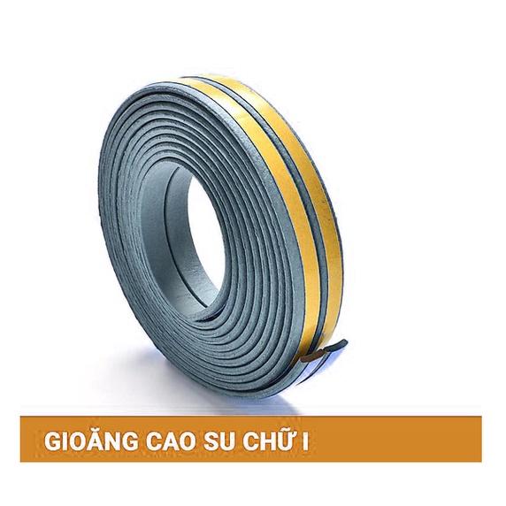 Cuộn 6 mét Roong, Gioăng cao su chữ I chống ồn, Ron ngăn Bụi cửa Sổ cửa đi cửa nhà - 6m xám