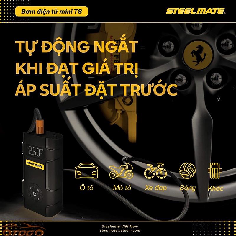 Bơm Điện Tử Thông Minh Mini STEELMATE T8 Chính Hãng , Bảo Hành 3 Năm