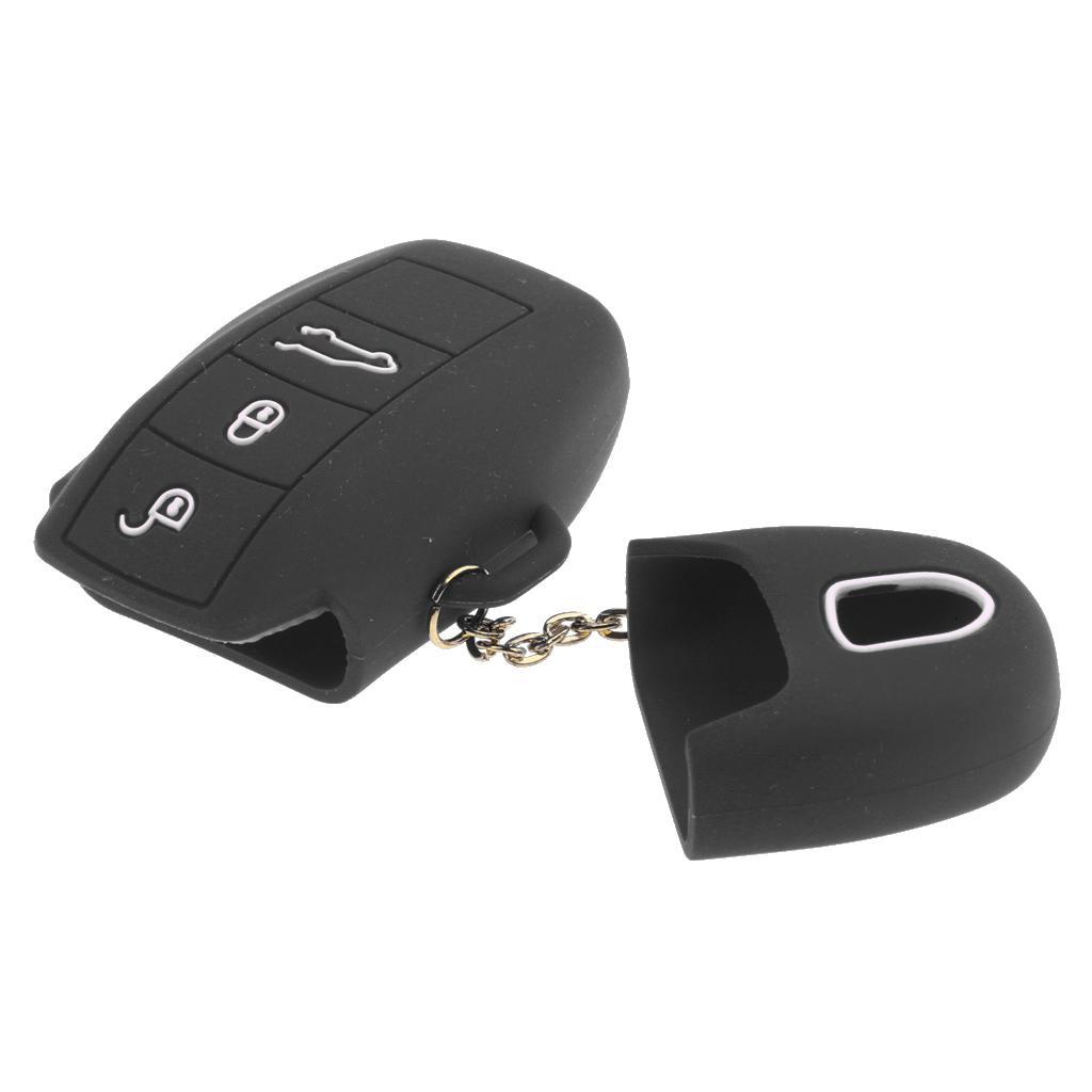 Auto -Buttons Remote Key Fob Case Silicone For - Black
