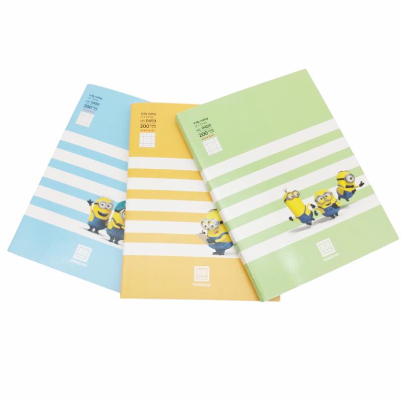Tập Class Minions Line - 4 Ô Ly - 200 Trang 80gsm - Hồng Hà 0450 (Mẫu Bìa Giao Ngẫu Nhiên)