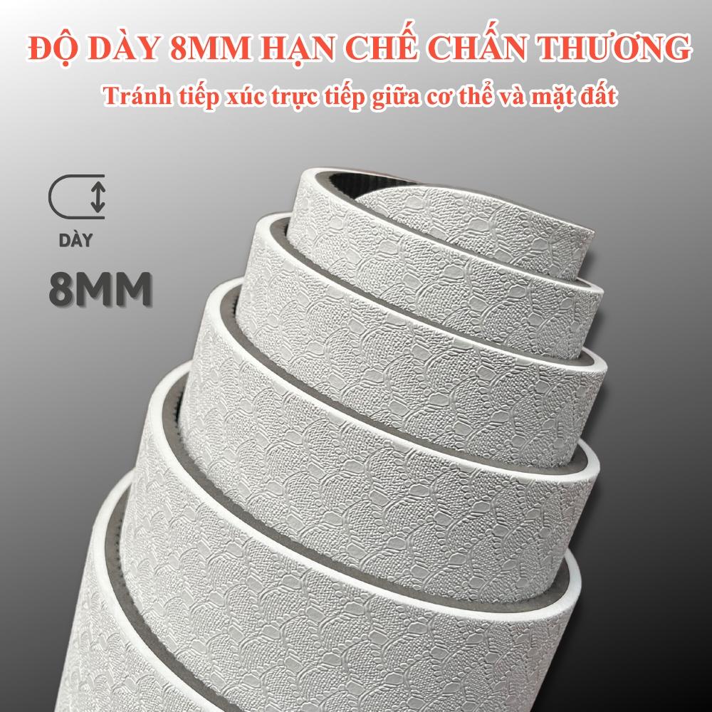 Thảm tập yoga, thảm tập gym 6mm,8mm,10mm,15mm Eco Friendly chống trượt TPE định tuyến 2 lớp T2L