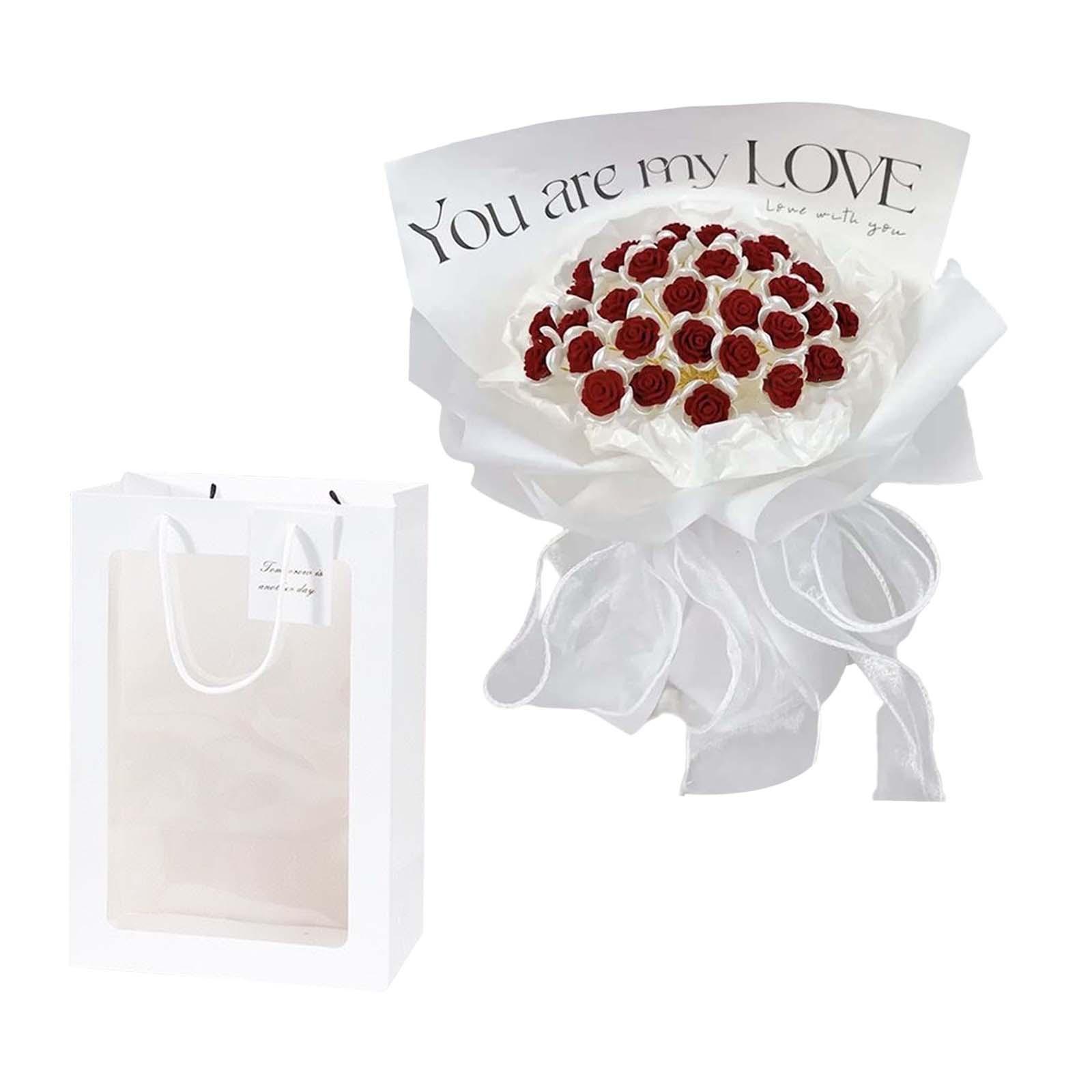 Flower Making Set Roses Bouquet with Gift Bag Handmade Flower ...