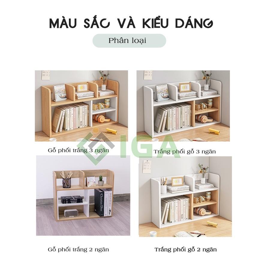 Kệ Sách Để Bàn Bàn Làm Việc Chất Liệu Gỗ Mdf Nhập Khẩu Phủ Melamin Chống Xước Chống Nước Giúp Căn Phòng Gọn Gàng