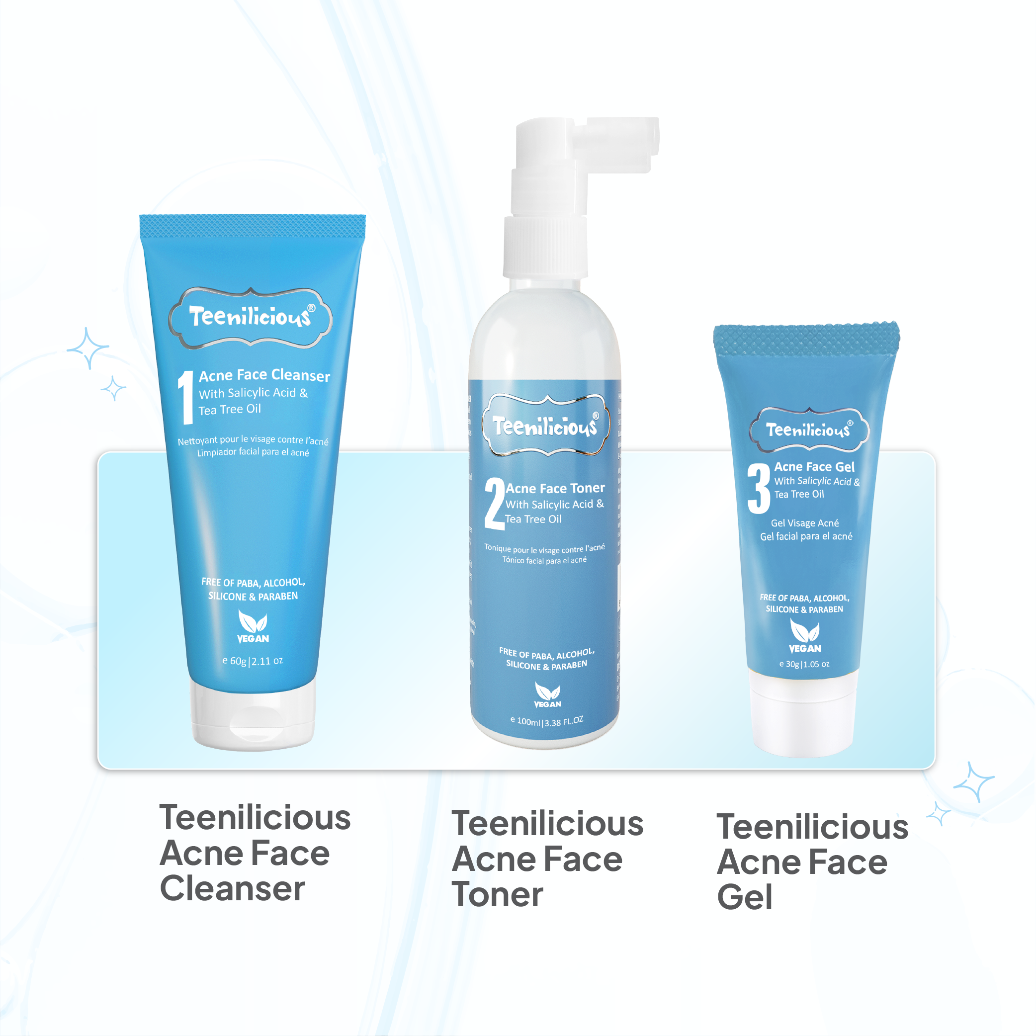 Hình ảnh Sữa Rửa Mặt Teenilicious Acne Face Cleanser Hỗ Trợ Giảm Mụn, Dành Cho Da Mụn và Da Nhạy Cảm 60g