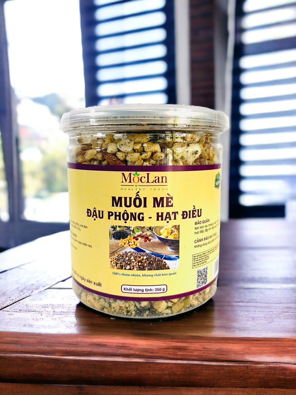 Muối mè đậu phộng - hạt điều Mộc Lan (hũ 250g)