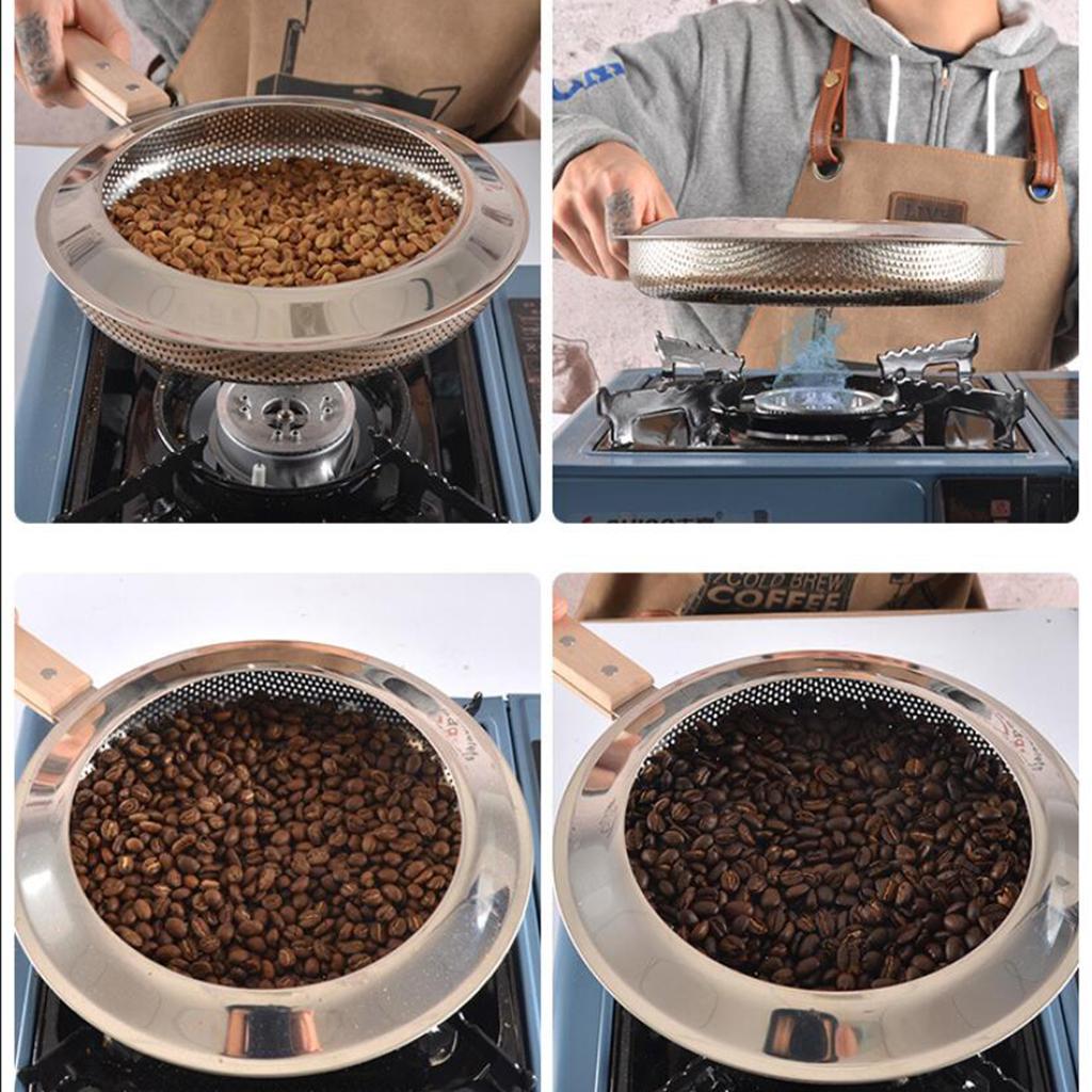 Roaster Coffee Bean Stainless Steel With Wooden le