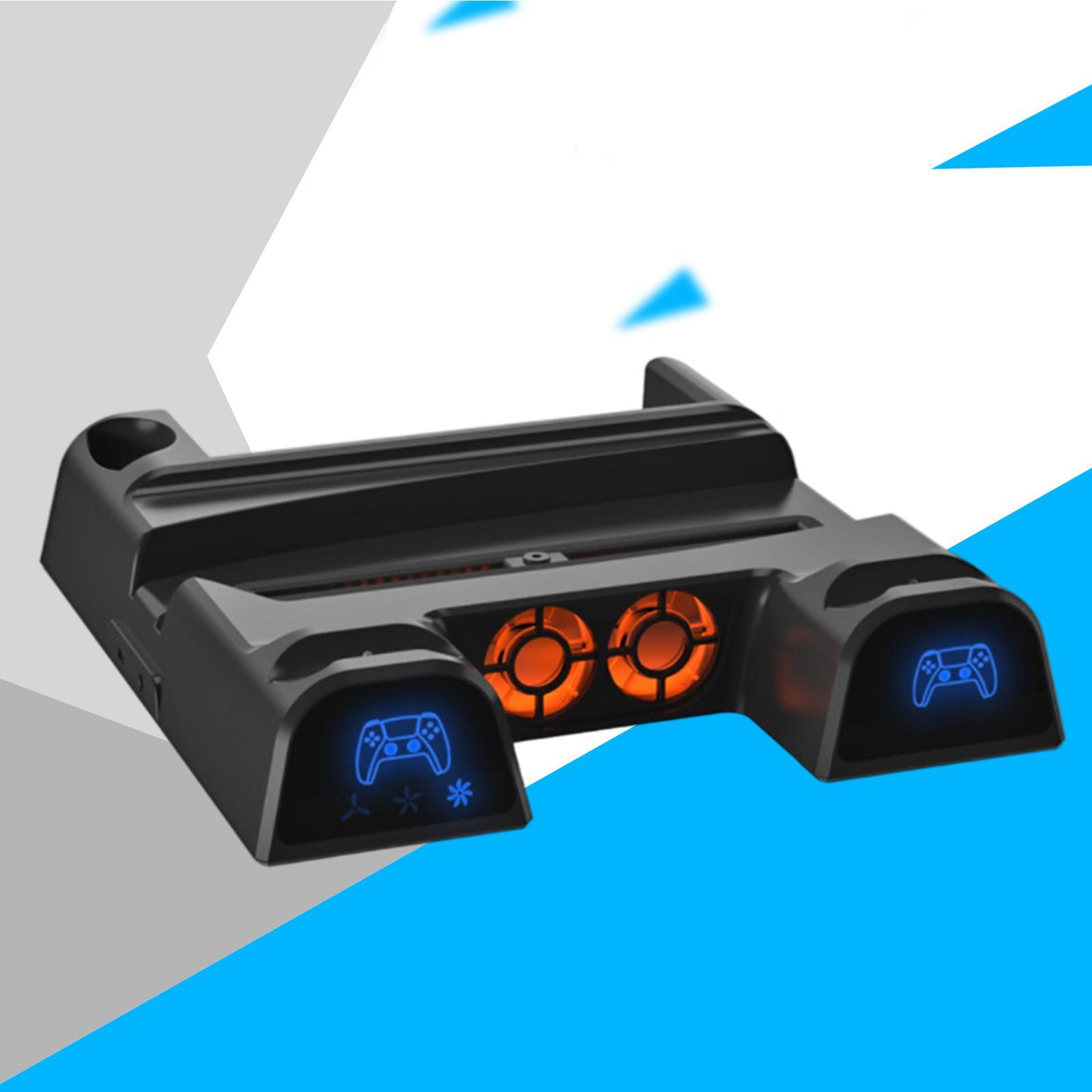 Vertical Stand+Cooling Fan+Charging Station +Game Storage for PS5