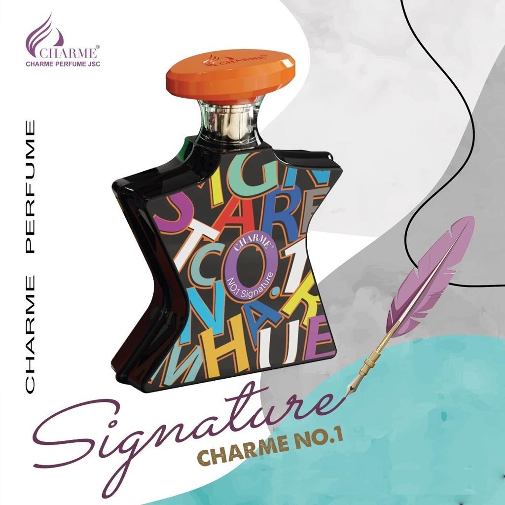 Nước Hoa Unisex CHARME N0.1 SIGNATURE 15ml Lưu Hương Lâu Phong Cách Nhẹ Nhàng, Tưới Mát Chính Hãng