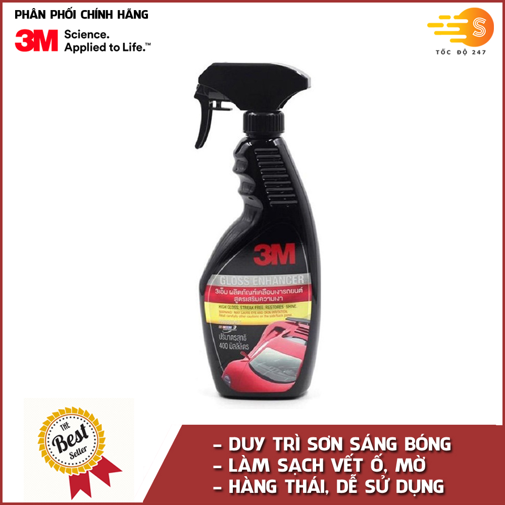 Bộ 5 sản phẩm 3M chai xịt bảo dưỡng nội thất 39040LT, bảo dưỡng lốp 39042LT, tăng độ bóng sơn 39034LT, chống bám nước kính xe 08889LT và khăn lau chuyên dụng SQ21 (màu ngẫu nhiên)
