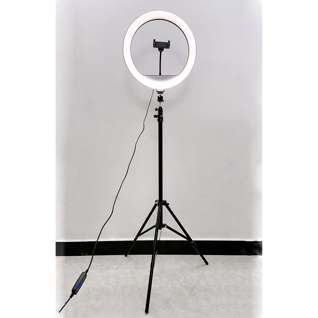 Bộ tripod, giá đỡ livestream gắn đèn Led 3 chế độ , kèm kẹp điện thoại - Hỗ trợ ánh sáng hiệu quả