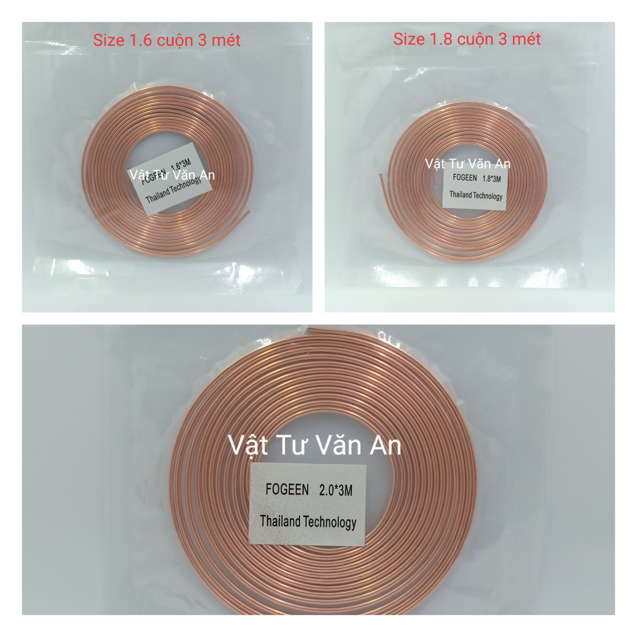 Cáp tủ lạnh size 1.6, 1.8, 2.0 cuộn 3m