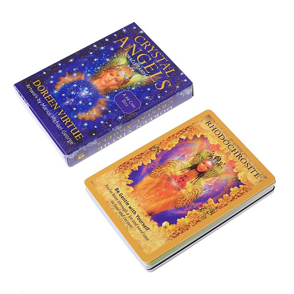 Bài Oracle Crystal Angels 44 Lá Bài Tặng Đá Thanh Tẩy