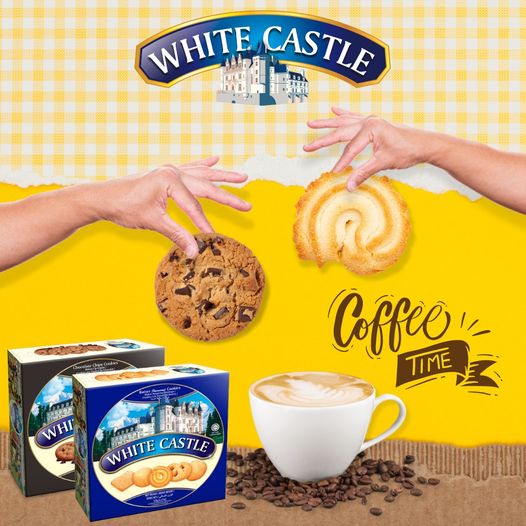 Bánh quy bơ hộp giấy White Castle nhập khẩu Malaysia 125g White Castle Butter Cookies