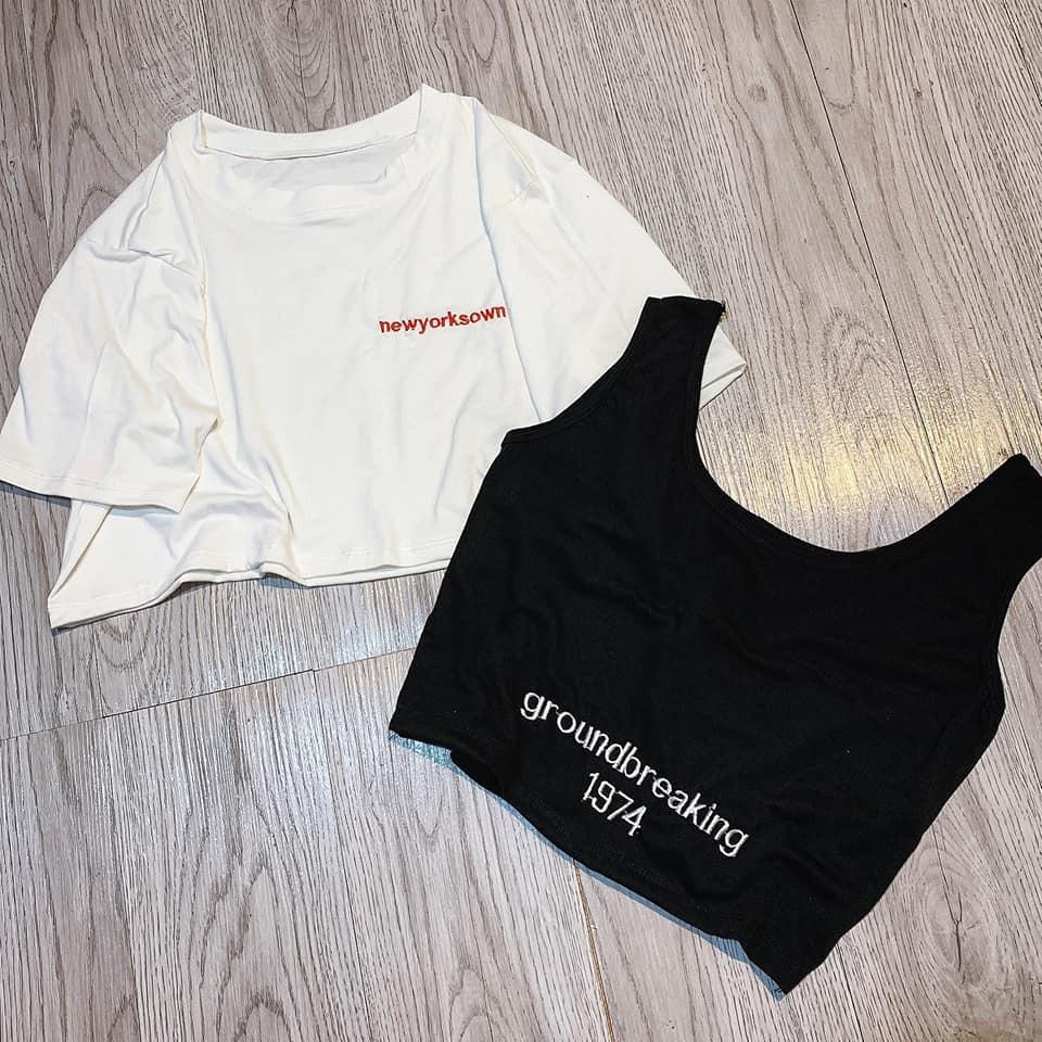 Áo Croptop Nữ Siêu Xinh < Set croptop Phối Đồ Cực Chất