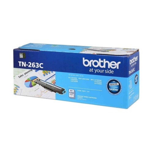 Mực In Brother TN-263C Cyan , Sử Dụng Cho Dòng Máy Brother HL-L3230CDN, MFC-L3710CW, L3735CDN, L3745CDW, L3750CDW, L3770CDW - Hàng Chính Hãng