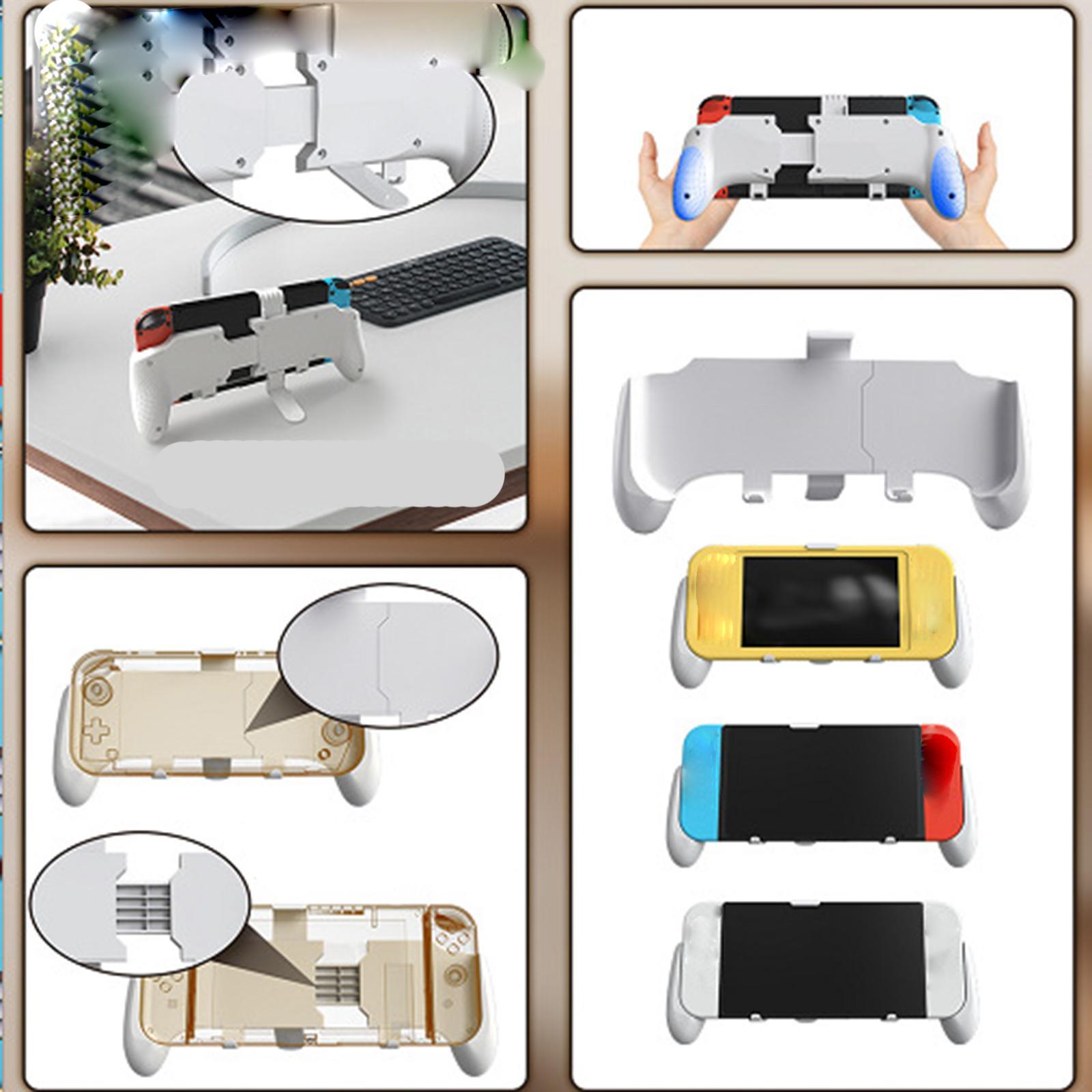 Detachable Handheld HandGrip Case Stand Organizer for Switch Lite/OLED White