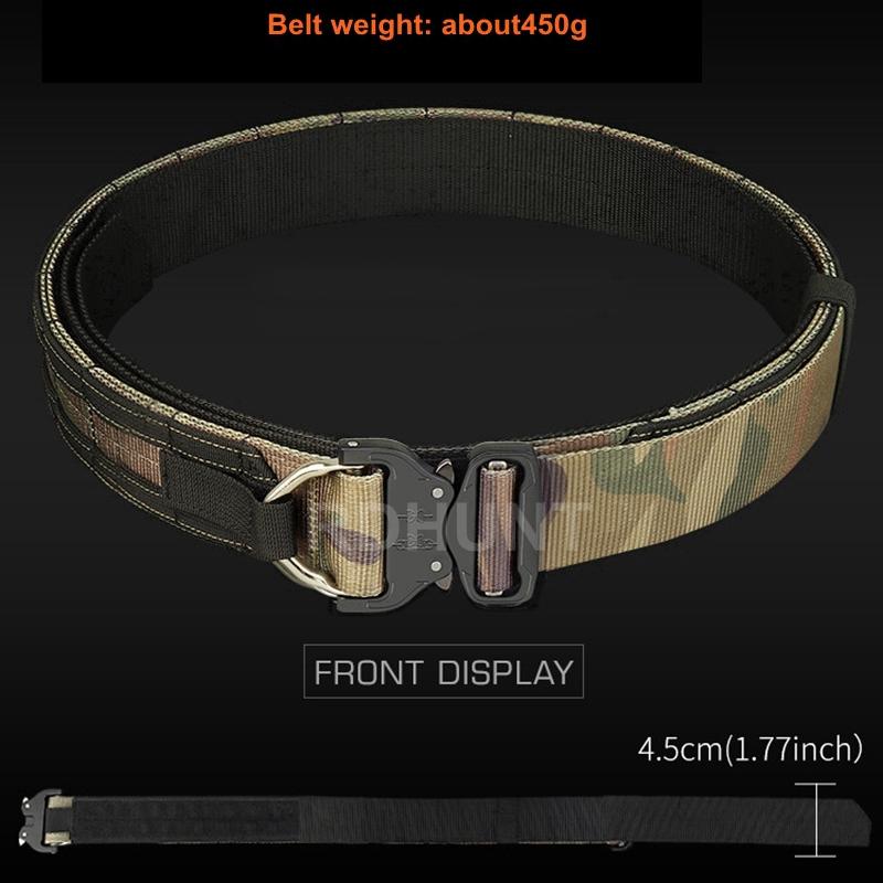 4.5CM 3.8CM Airsoft Chiến Thuật Đai Săn Bắn Nhanh Chóng Phát Hành Hợp Kim Đai Nylon Dài 121Cm Thời Trang Thắt Lưng Nam Ngoài Trời săn Bắn