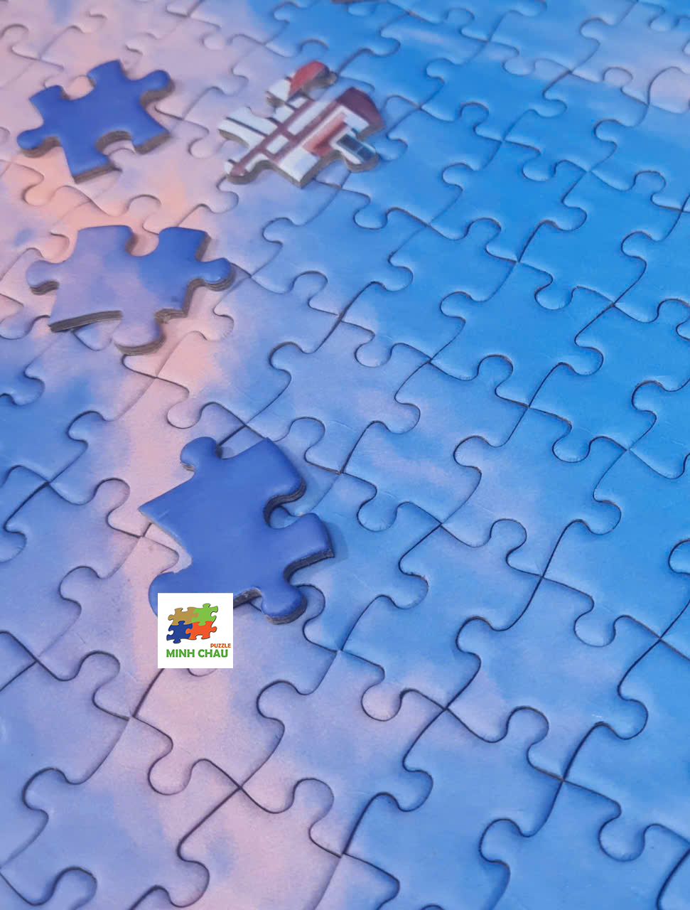 Santorini, Greece - Bộ Tranh Ghép Hình Minh Châu 1500 Mảnh Kích Thước 60x80cm