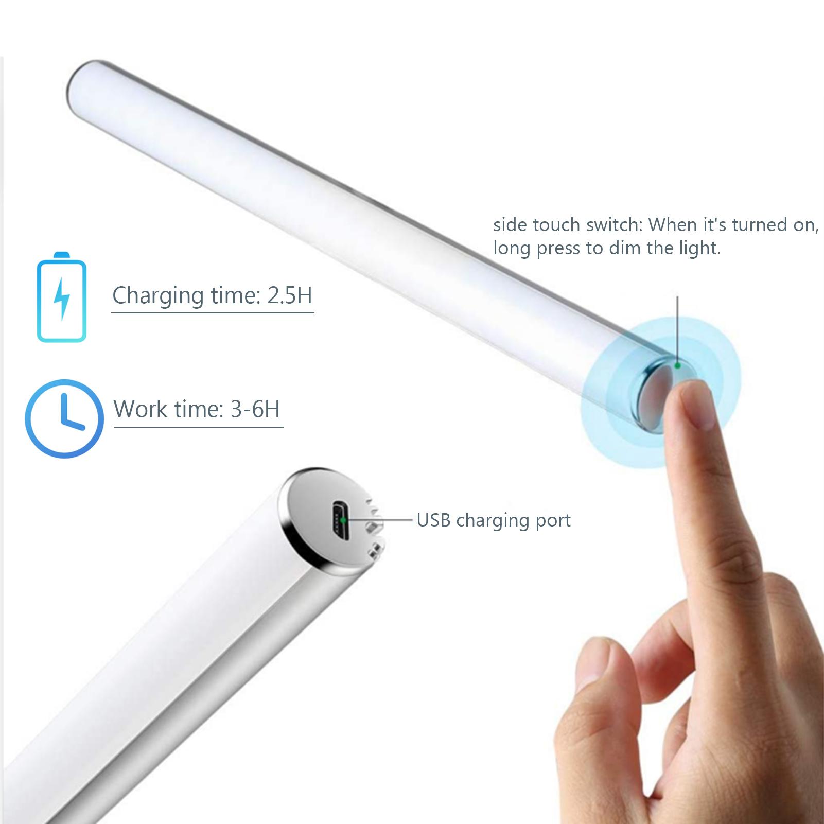 LED Mirror Lights Wireless Portable Rechargeable Vanity Light 3 Brightness Touch Control Makeup Light