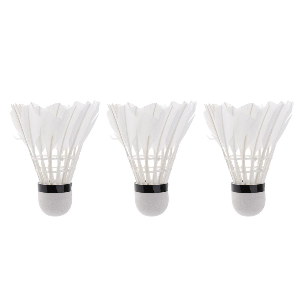 3 Pieces Badminton Balls Shuttlecocks Badminton Birdies Balls with Good Stability and Durability