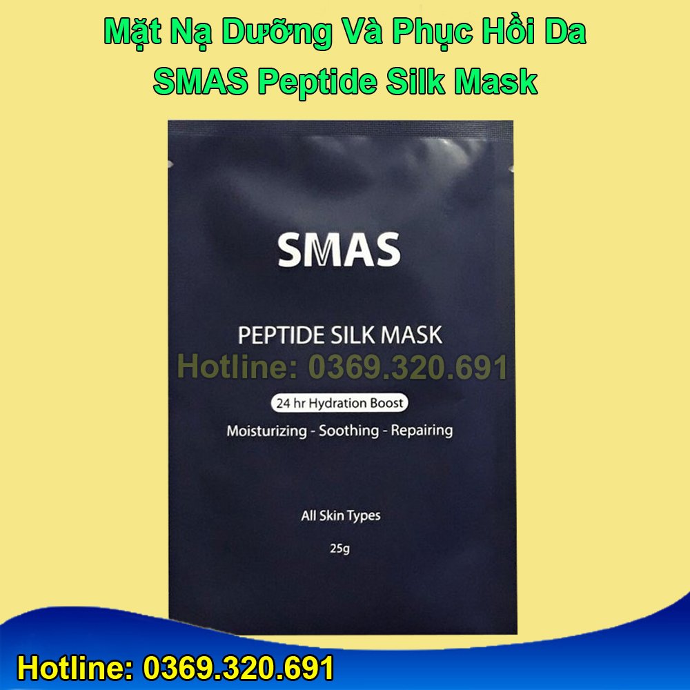 Mặt Nạ Cấp Ẩm, Phục Hồi Da SMAS Peptide Silk Mask 24H Hydration Boost 25g