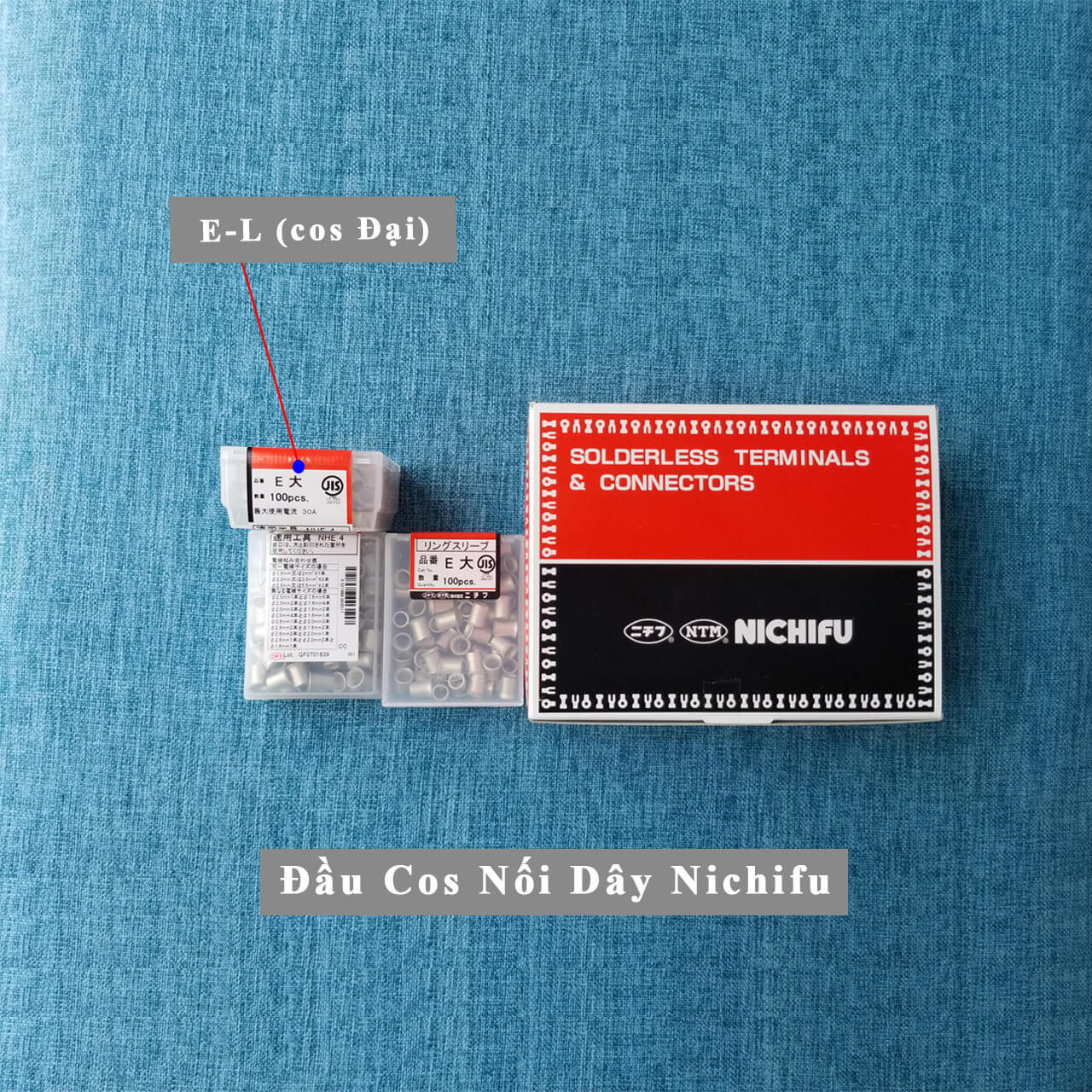 Đầu cos Nichifu E-L, Đầu cos nối dây điện E-L, Đầu cos loại Đại Nichifu Nhật Bản