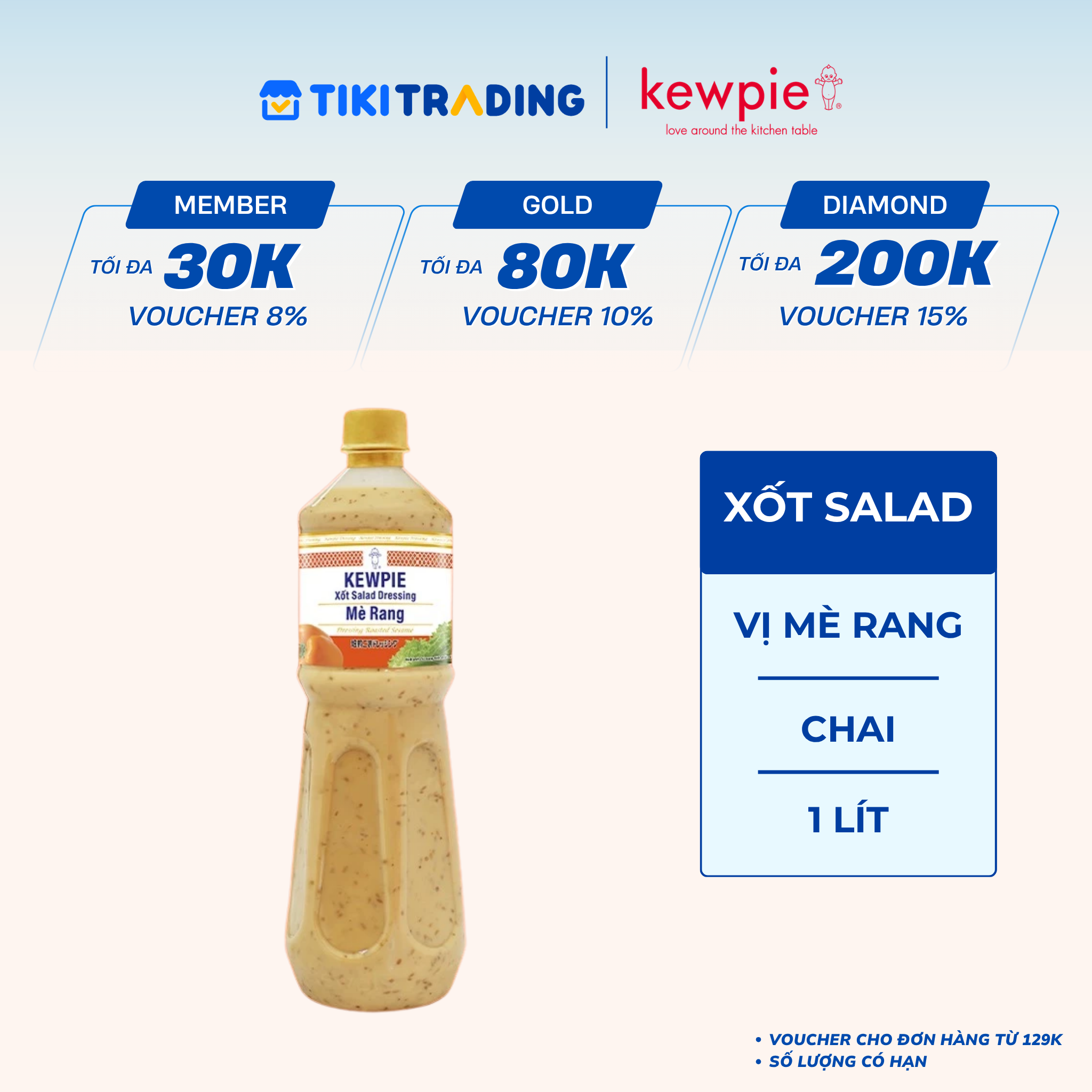 Xốt Salad Dressing Mè Rang Kewpie 1L