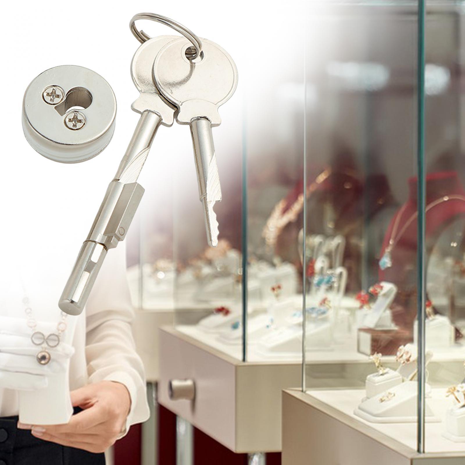 Display Cabinet Lock Easy to Install Universal Sliding Door Lock Counter Lock for Dresser Lock Refrigerator Lock Mailbox Lock