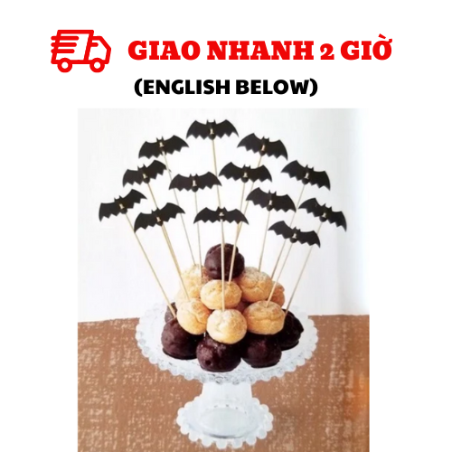 Tem cắm bánh dơi giấy màu đen bbhl14