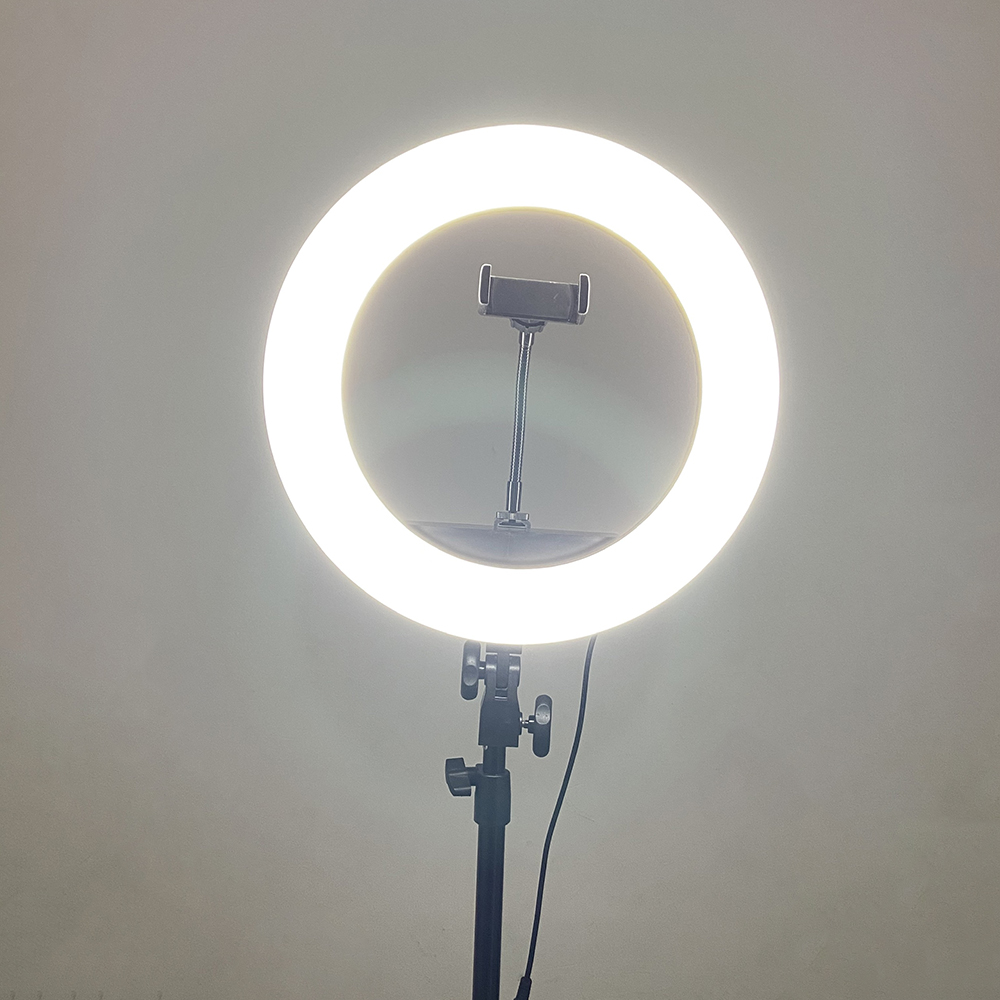 Bộ tripod, giá đỡ livestream có đèn Led 3 chế độ  HQ-14 (36cm), kèm kẹp điện thoại - Hỗ trợ ánh sáng chụp ảnh, livestream, quay tiktok hiêu quả - Hàng chính hãng