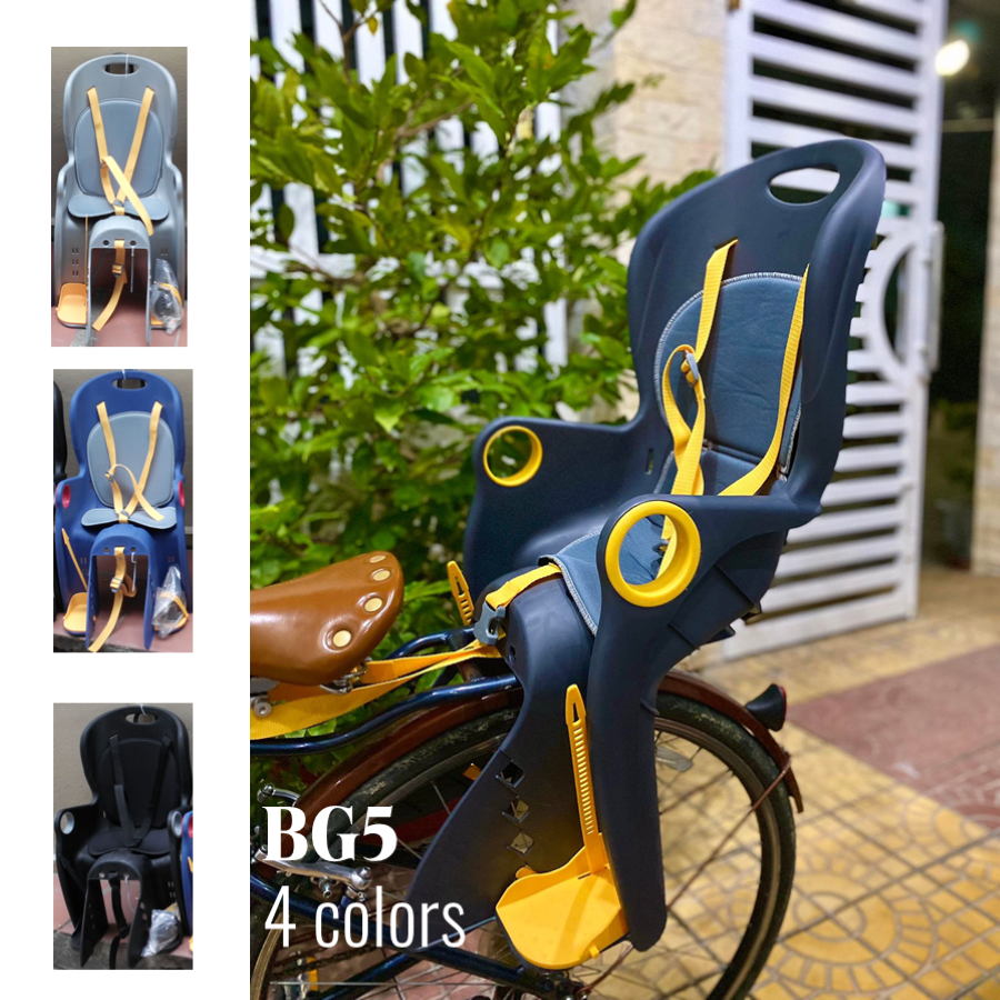 Ghế ngồi xe đạp BG5 Bikemate xuất Châu Âu, ghế  lắp sau mọi loại xe. dành cho  xe có baga không baga