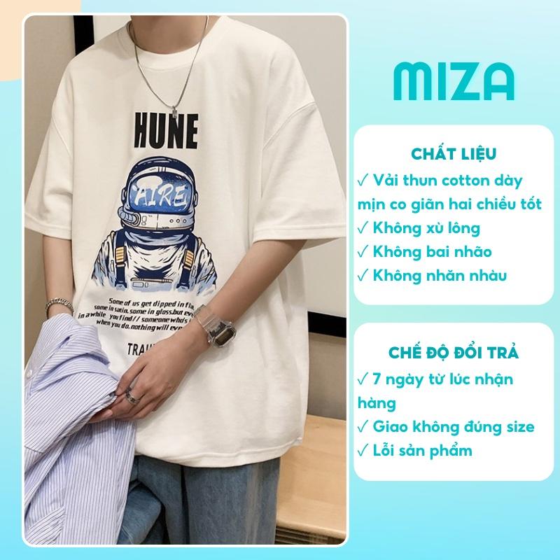 Áo thun nam nữ unisex basic tee form rộng cổ tròn cotton oversize trắng đen ulzzang giá rẻ in cool ngầu freesize HUNE