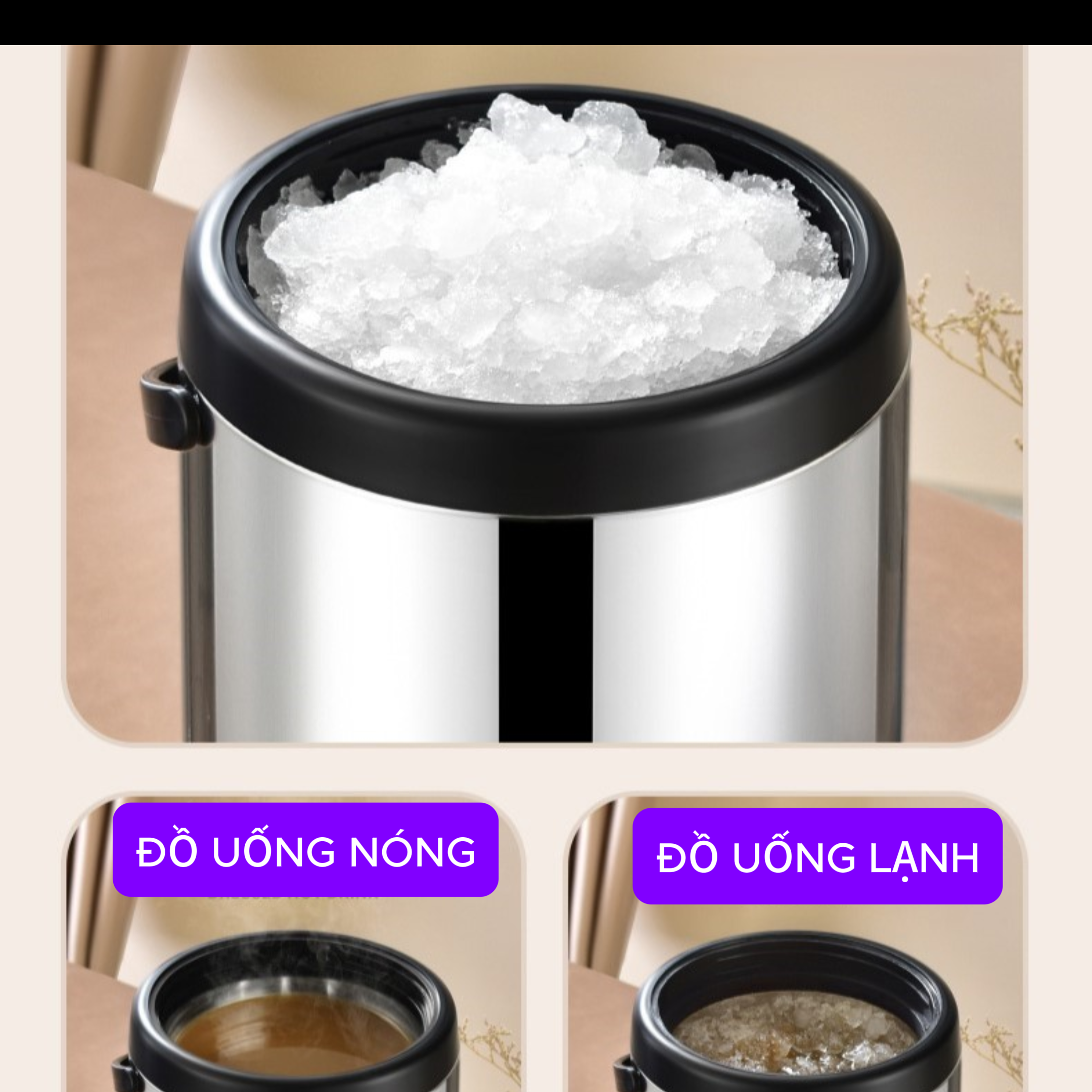LOẠI 6Lít - Bình Ủ Trà, Bình Đựng Trà Sữa Giữ Nhiệt Cỡ Lớn, Chất Liệu INOX 304