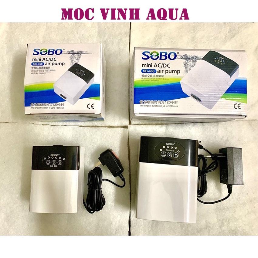 Máy sủi oxy tích điện Sobo SB-368/SB-468/SB-568 cho hồ cá