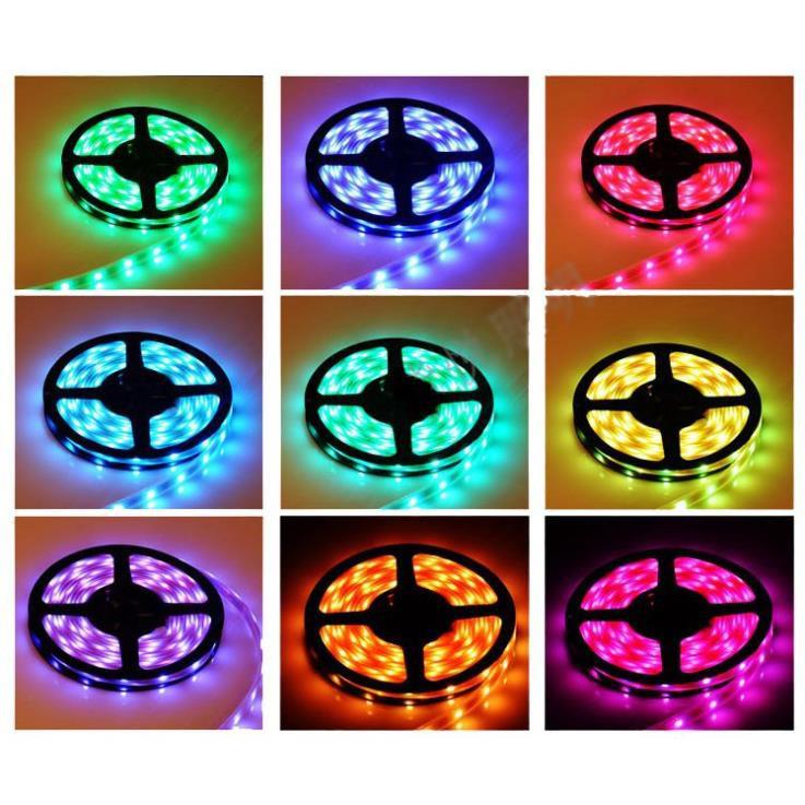 Bộ đèn LED dây dán 5050 phủ keo silicon đổi 7 màu V-L-D-RGB +Nguồn+Khiển