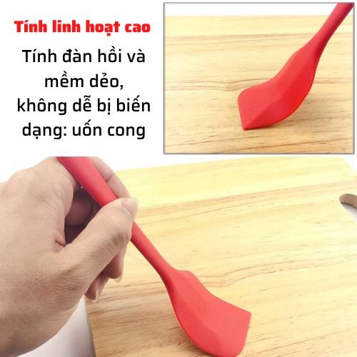 cây vét bột silicon đúc 21cm phết kem phới trộn bột bộ dụng cụ làm bánh chịu nhiệt an toàn sử dụng