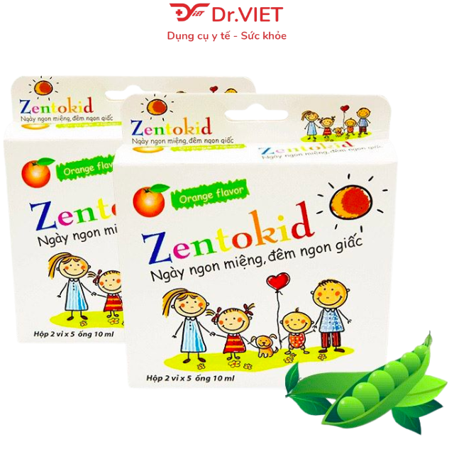 Siro Zentokid Hộp 10 ống (10ml) - Giúp bé ăn ngon, ngủ ngon, tiêu hóa tốt