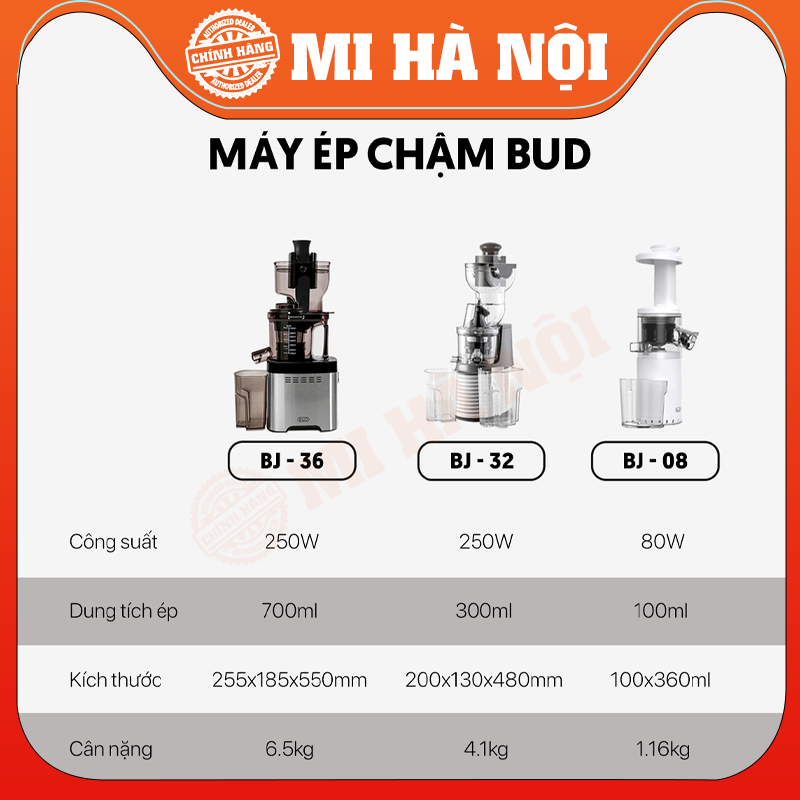 Máy ép chậm trái cây Xiaomi BUD BJ32 Hàng chính hãng